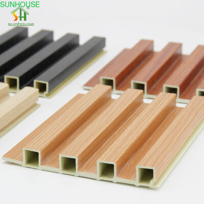 Spot Goods Hot Sales Outdoor WPC Wall Panel PVC Wood Plastic Composite Exterior Wall Cladding Fireproof Living Room Apartment