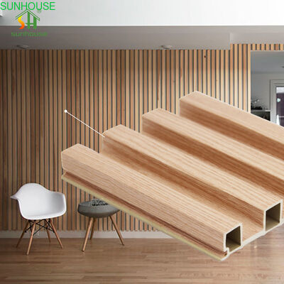 Wooden Grain Bamboo WPC Wall Cladding Panel for School & Hotel Use Fireproof & Waterproof Durable Indoor/Outdoor Wall Panels