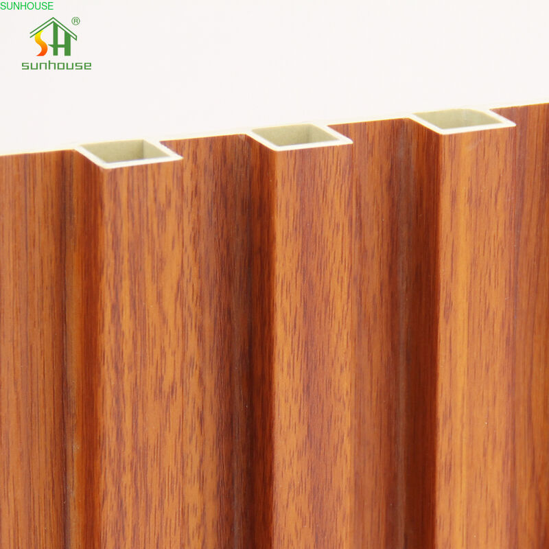 Spot Goods Hot Sales Outdoor WPC Wall Panel PVC Wood Plastic Composite Exterior Wall Cladding Fireproof Living Room Apartment