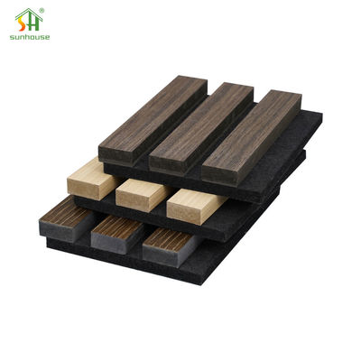 अच्छी कीमत पॉलिएस्टर फोम ध्वनिक दीवार पैनल एमडीएफ स्लेट दीवार पैनल शोर में कमी अनुकूलित ऑनलाइन