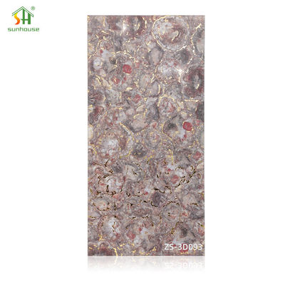 हल्के संगमरमर प्रभाव दीवार पैनल 1220x2440 मिमी एक्रिलिक जलरोधक पैनल